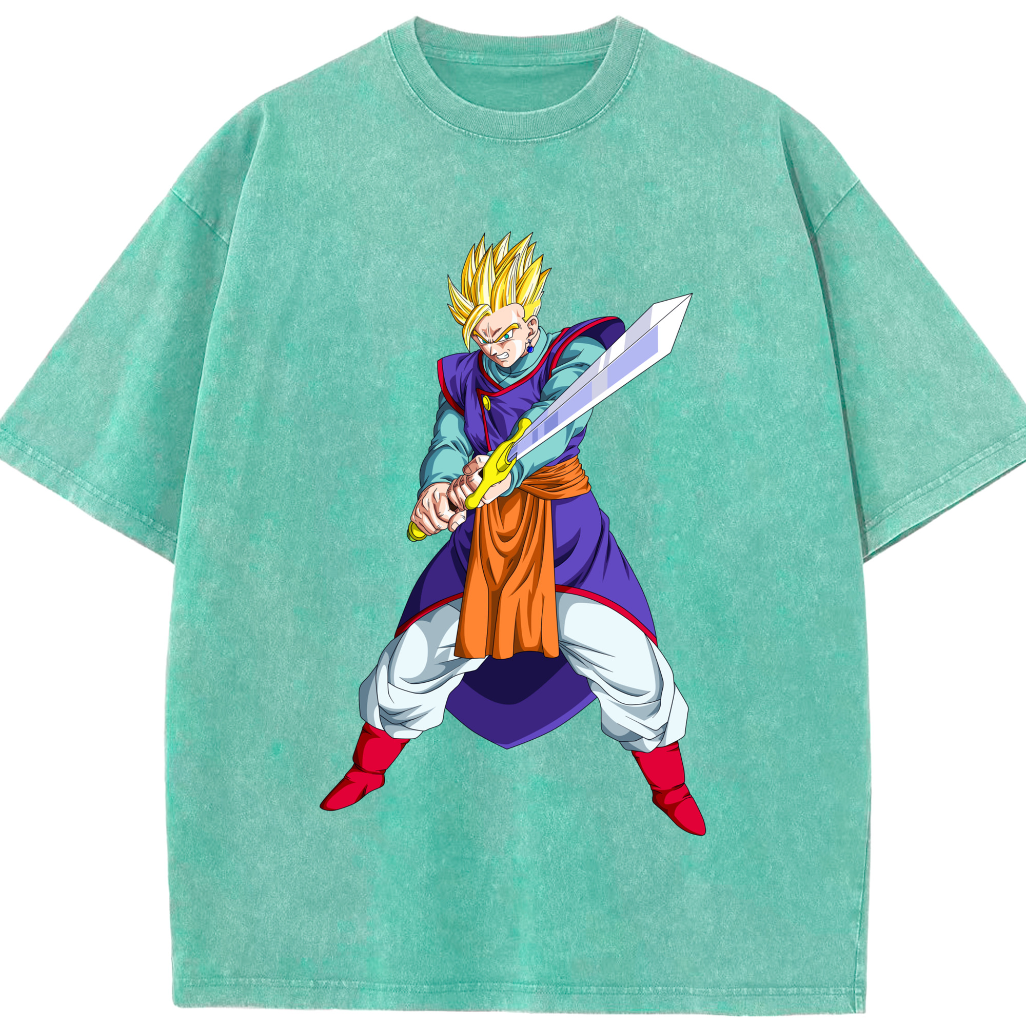 （画像用） ドラゴンボール 孫 悟飯（そんごはん）DRAGON BALL Son Gohan 綿100% ヴィンテージ風 半袖Tシャツ（フロントプリント）